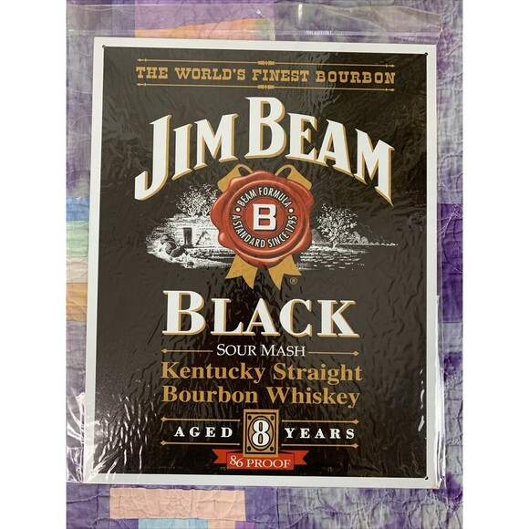Source Unknown Other - Jim Beam Black Sour Smash Metal 12.5X16 Man Cave Garage Bar Wall Decor Game Room